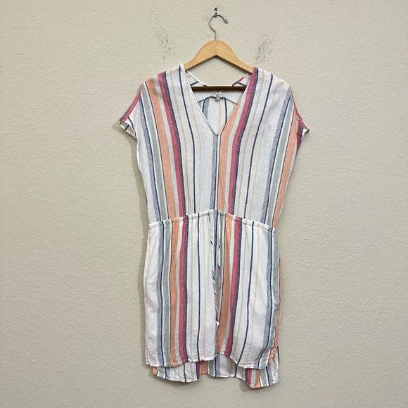 RAILS Wren Striped Linen-blend Tunic Dress in Marrakesh Stripe - Picture 1 of 12